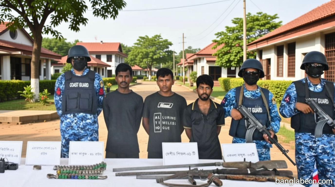 সুন্দরবনে কোস্টগার্ডের সাঁড়াশি অভিযান, ৬ দস্যু আটক