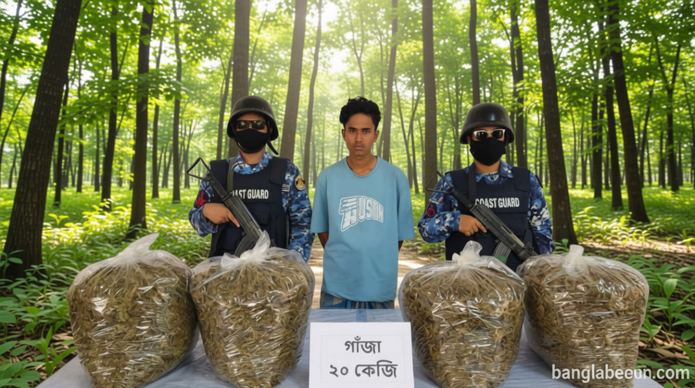 স্পিডবোটে গাঁজা পাচারকালে আটক ১