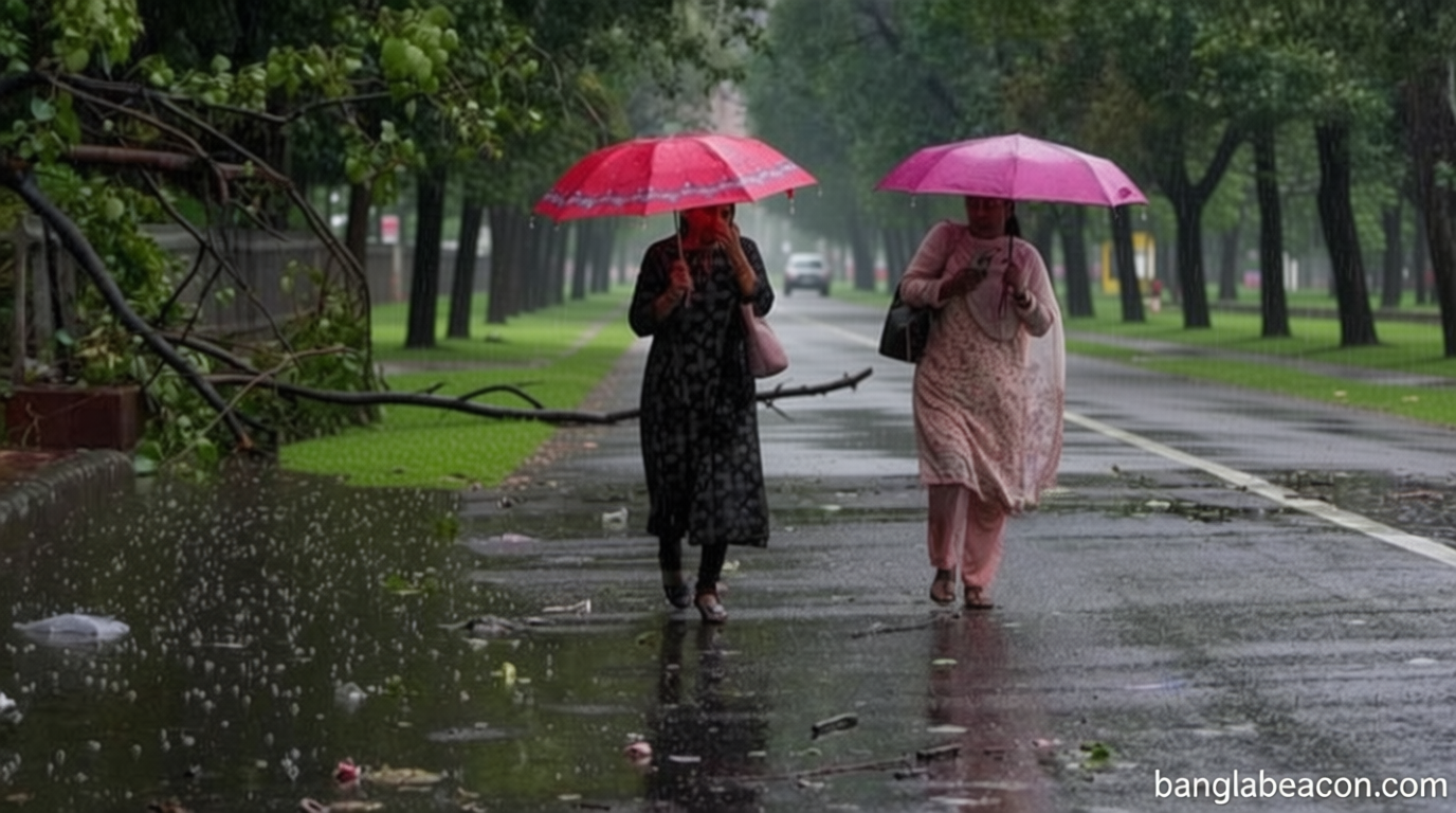দুপুরের মধ্যে ঝড় ও ভারি বৃষ্টির আভাস