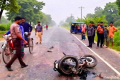 ট্রাক উল্টে মোটরসাইকেল আরোহীর মৃত্যু, আহত ৬