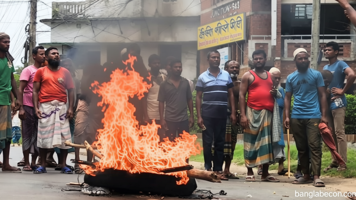 খুলনায় পাটশ্রমিকদের বিক্ষোভ ও কার্যালয় ভাঙচুর