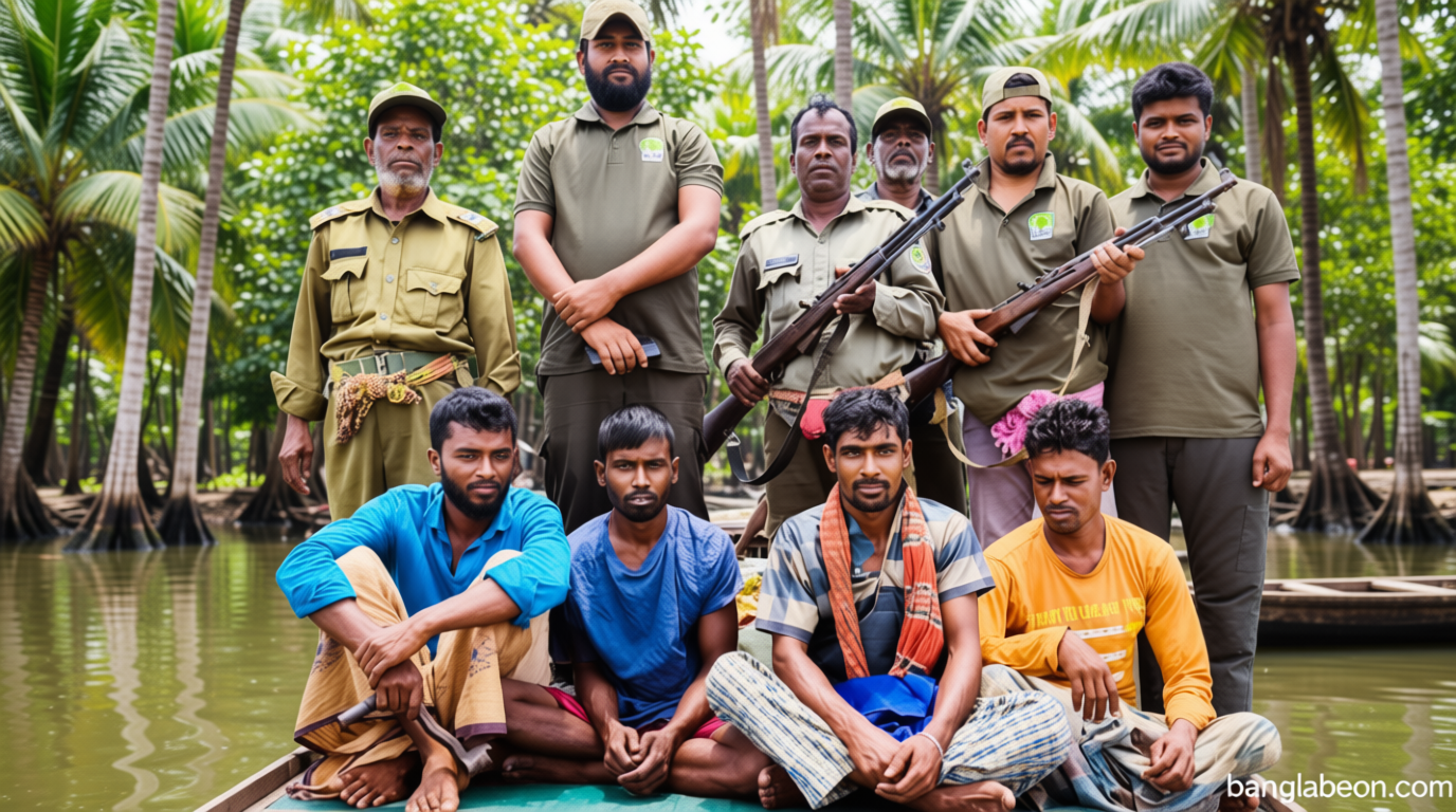 সুন্দরবনে বনরক্ষী-বনদস্যু বন্দুকযুদ্ধ, ৪ অপহৃত জেলে উদ্ধার