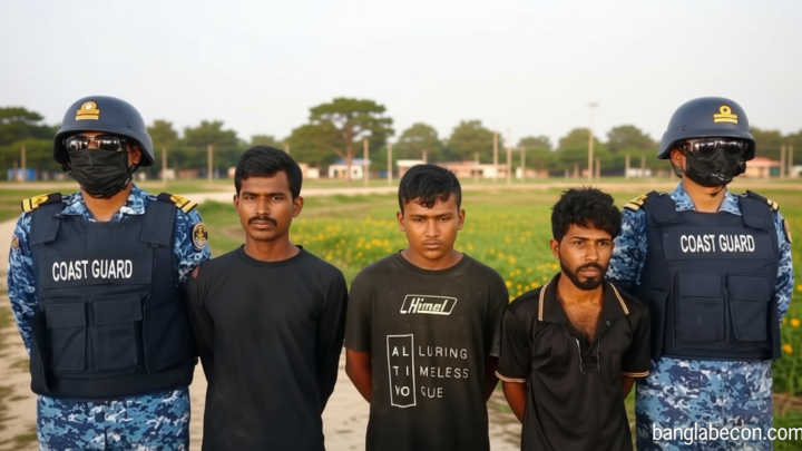 সুন্দরবনে কোস্ট গার্ডের অভিযান, অস্ত্রসহ আটক ৩