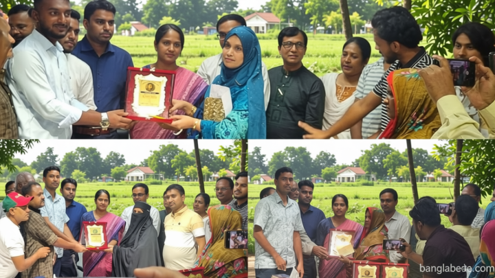 গোয়ালন্দে ব্যতিক্রমী আয়োজনে সেরা ৩ পুত্রবধূকে বিশেষ সম্মাননা