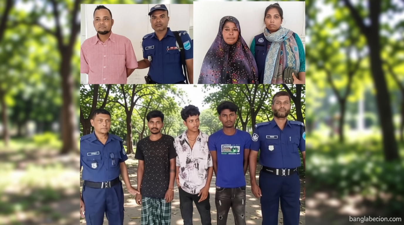 ডাসারে সাজাপ্রাপ্ত পলাতক আসামিসহ গ্রেপ্তার ৫