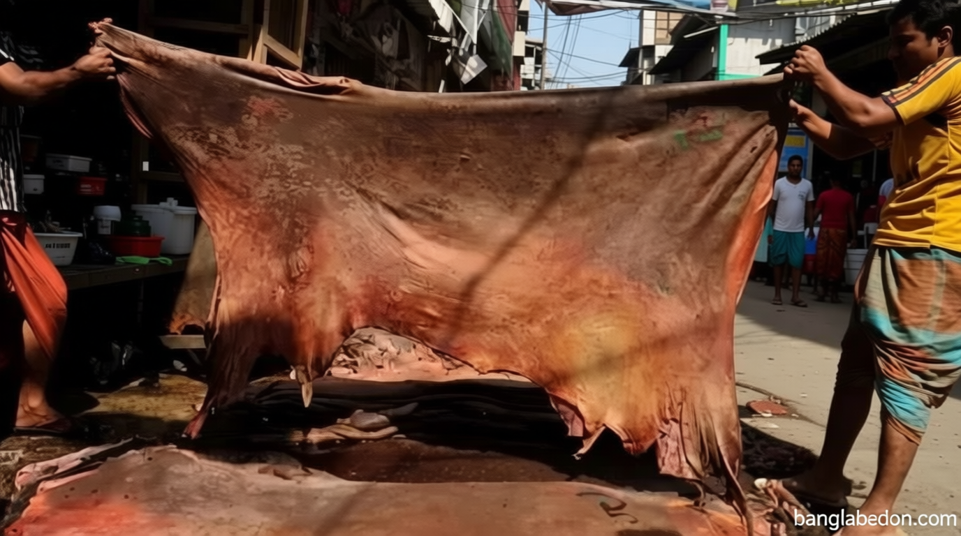 গ্রামে ঈদ এবং কোরবানির চামড়া