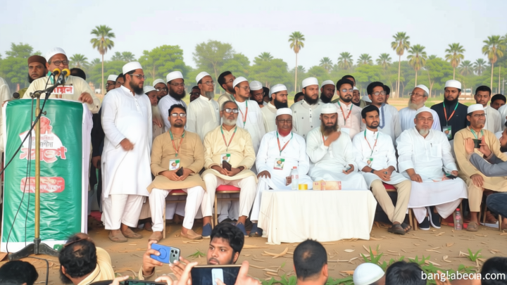 গণভোটের রায় বাস্তবায়নের দাবিতে ময়মনসিংহে ১১ দলের সমাবেশ