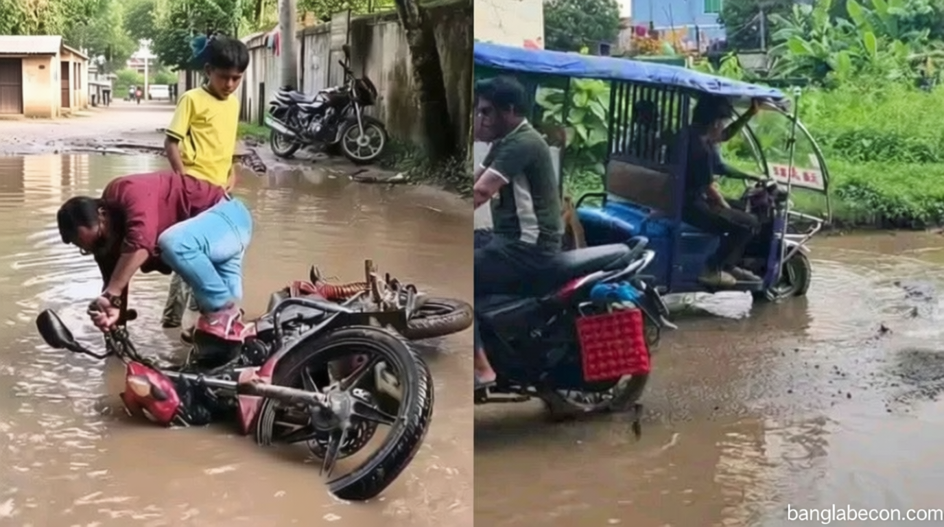 সংস্কারের অভাবে বেহাল চুনারুঘাটের বাসুল্লা সড়ক