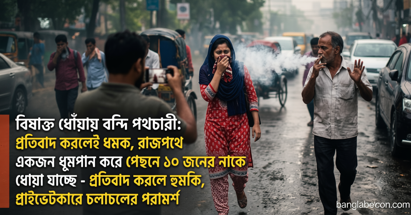 বিষাক্ত ধোঁয়ায় বন্দি পথচারী: প্রতিবাদ করলেই ধমক না হয় বুলেট | সংবাদ