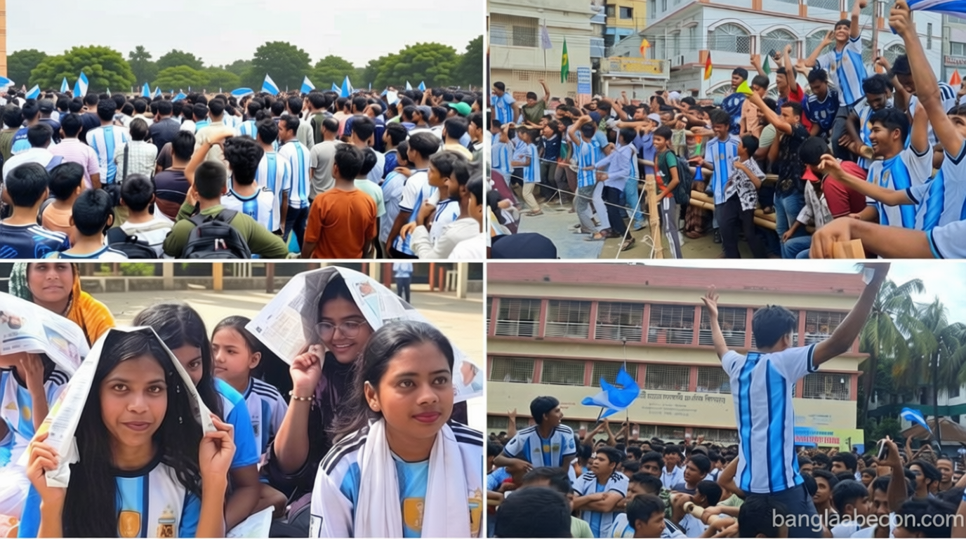 মেসির রেকর্ডে চাঁদপুরে সমর্থকদের বাঁধনহারা উল্লাস