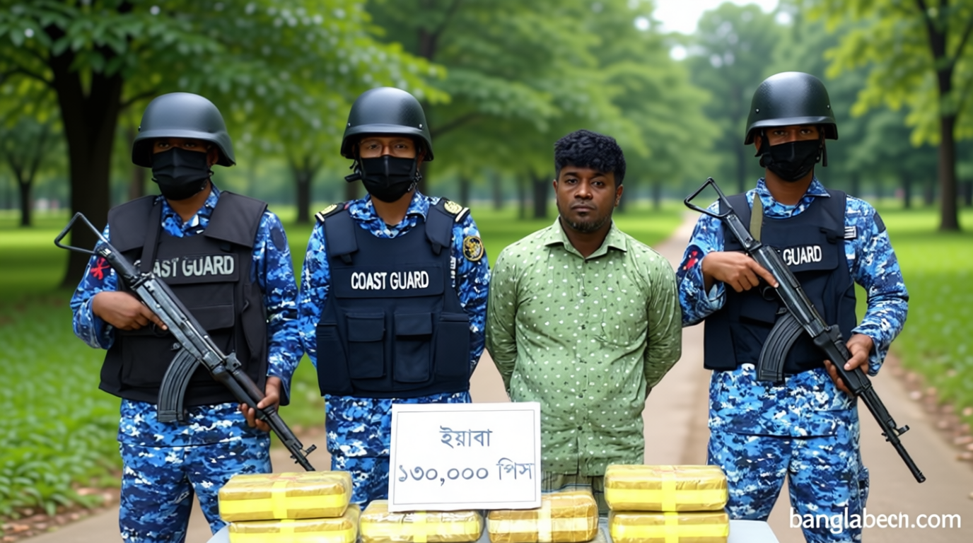 টেকনাফে ১ লাখ ৩০ হাজার ইয়াবাসহ মাদক কারবারি আটক