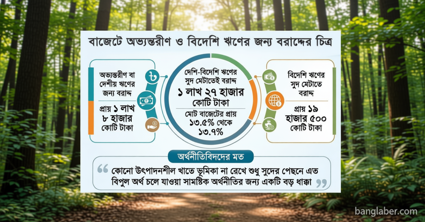 ঋণের ফাঁদে সরকার, বাজেটের বড় অংকের টাকা যাবে সুদ পরিশোধেই | সংবাদ
