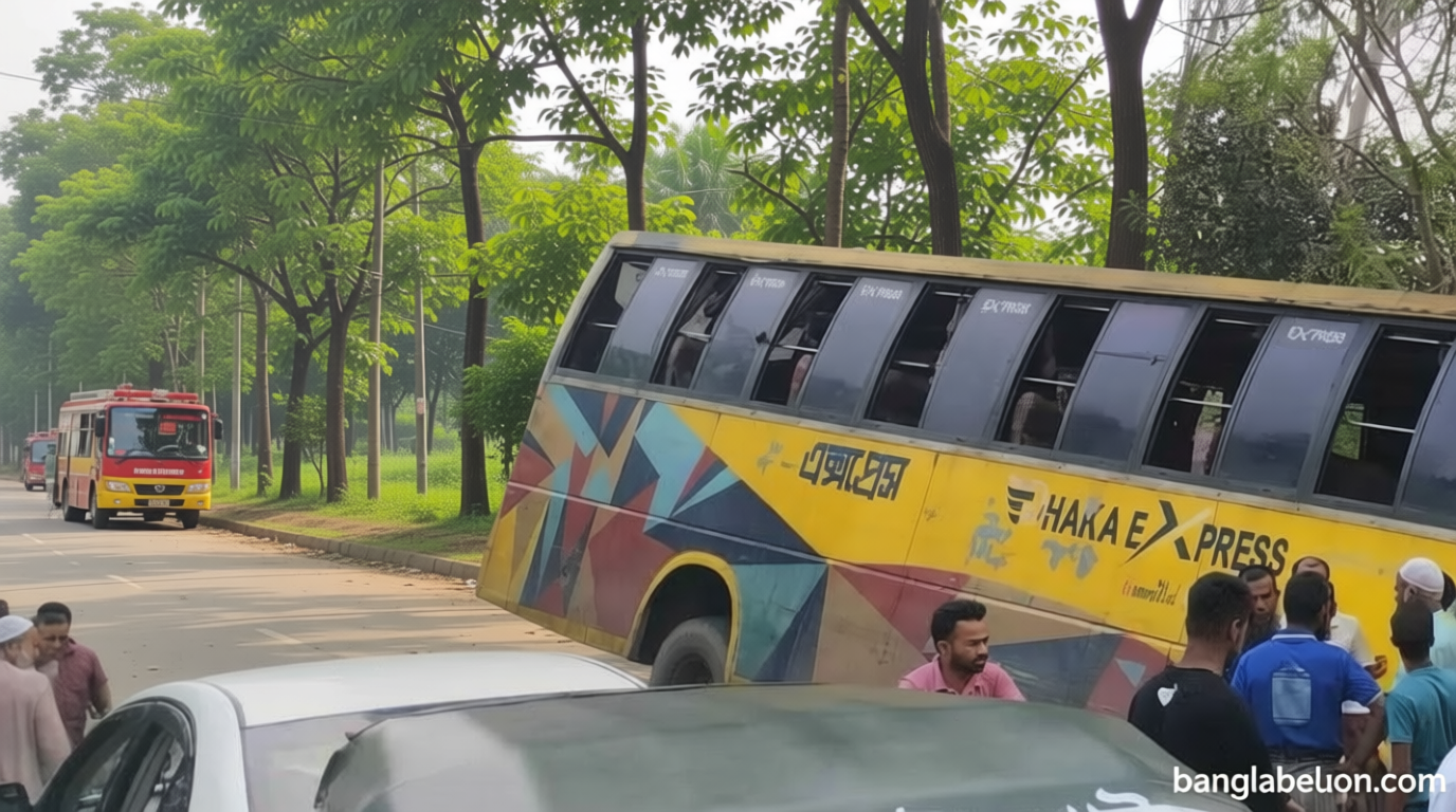 সিরাজগঞ্জে বাসচাপায় স্বামী-স্ত্রীসহ নিহত ৩