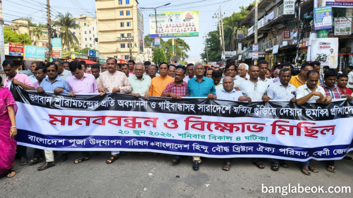 দেশের বিভিন্ন জেলায় শ্রীরামচন্দ্রকে অবমাননার প্রতিবাদে বিক্ষোভ