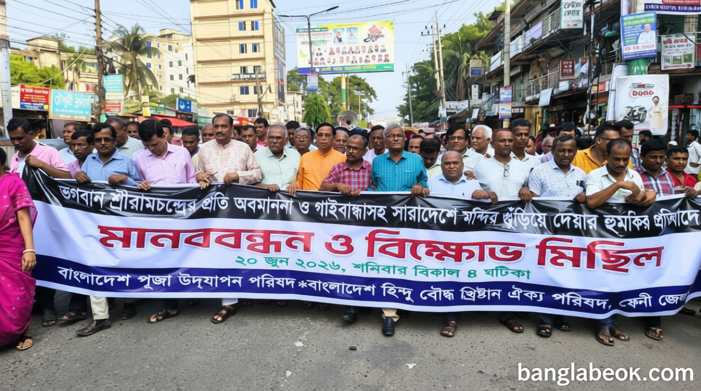দেশের বিভিন্ন জেলায় শ্রীরামচন্দ্রকে অবমাননার প্রতিবাদে বিক্ষোভ