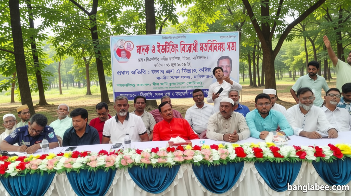অপরাধমুক্ত সমাজ গড়তে ঘিওরে সমাবেশ