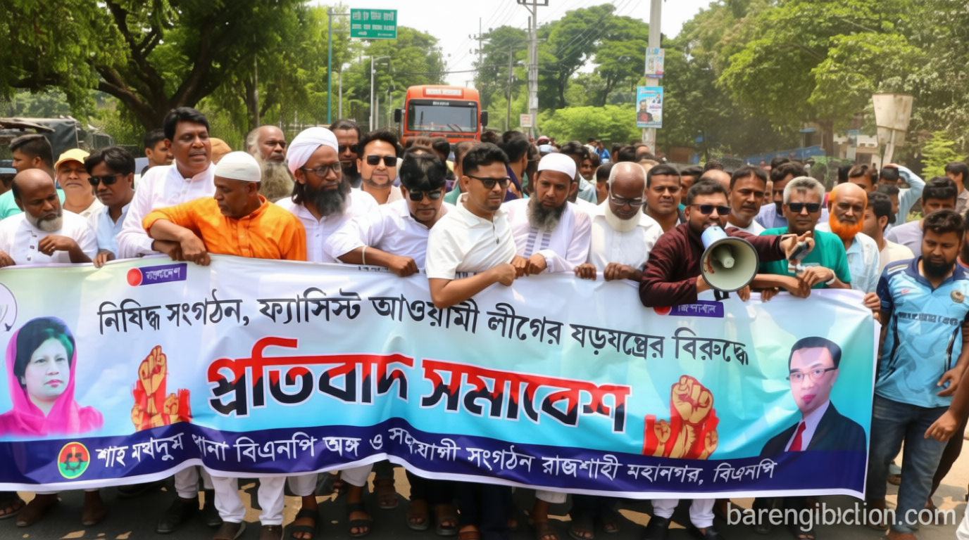 ছাত্রলীগকে ‘গুপ্তলীগ’ আখ্যা দিয়ে বিএনপির বিক্ষোভ মিছিল