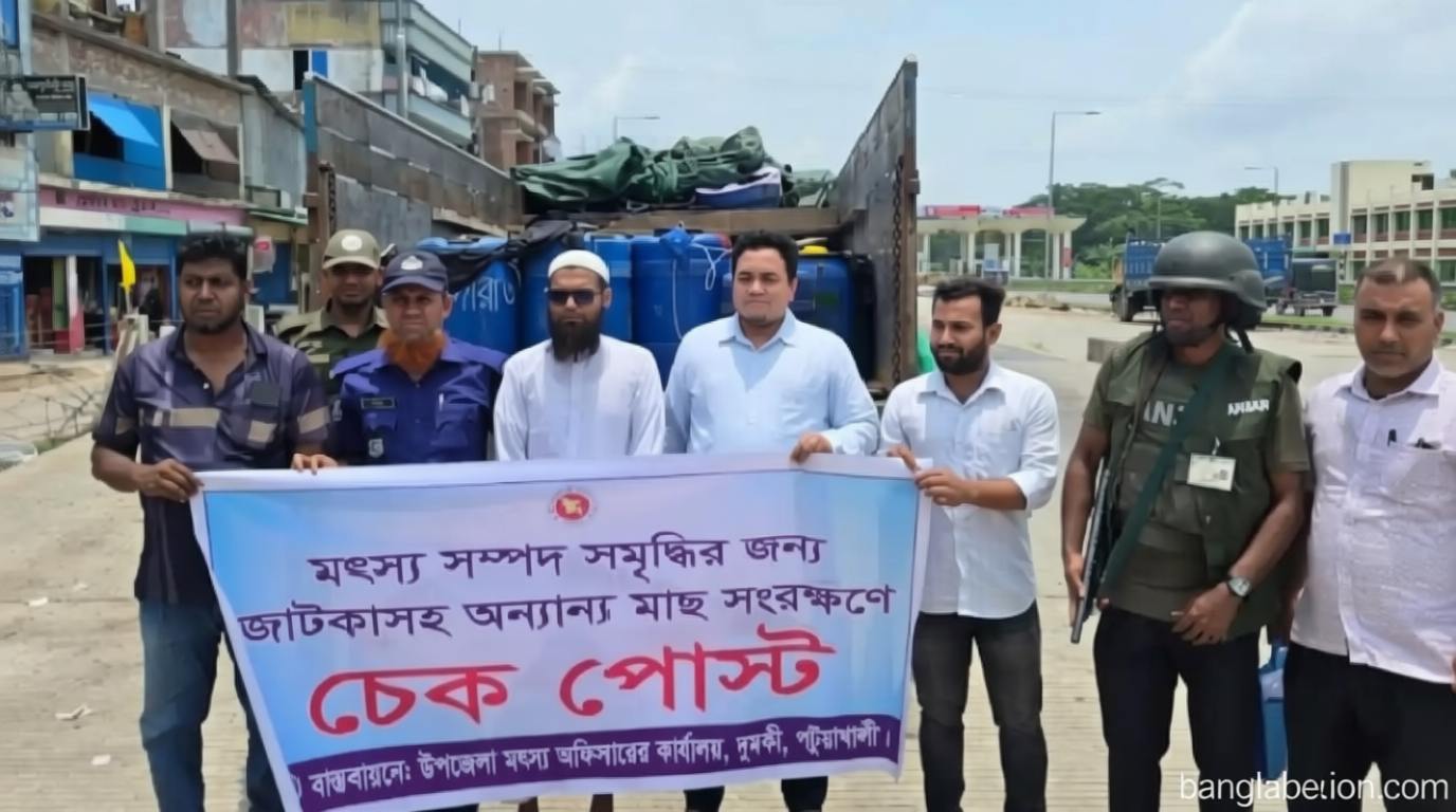 দুমকিতে ৪৩ ড্রাম অবৈধ রেনু জব্দ