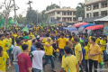 দুমকিতে ব্রাজিল সমর্থকদের আনন্দ শোভাযাত্রা