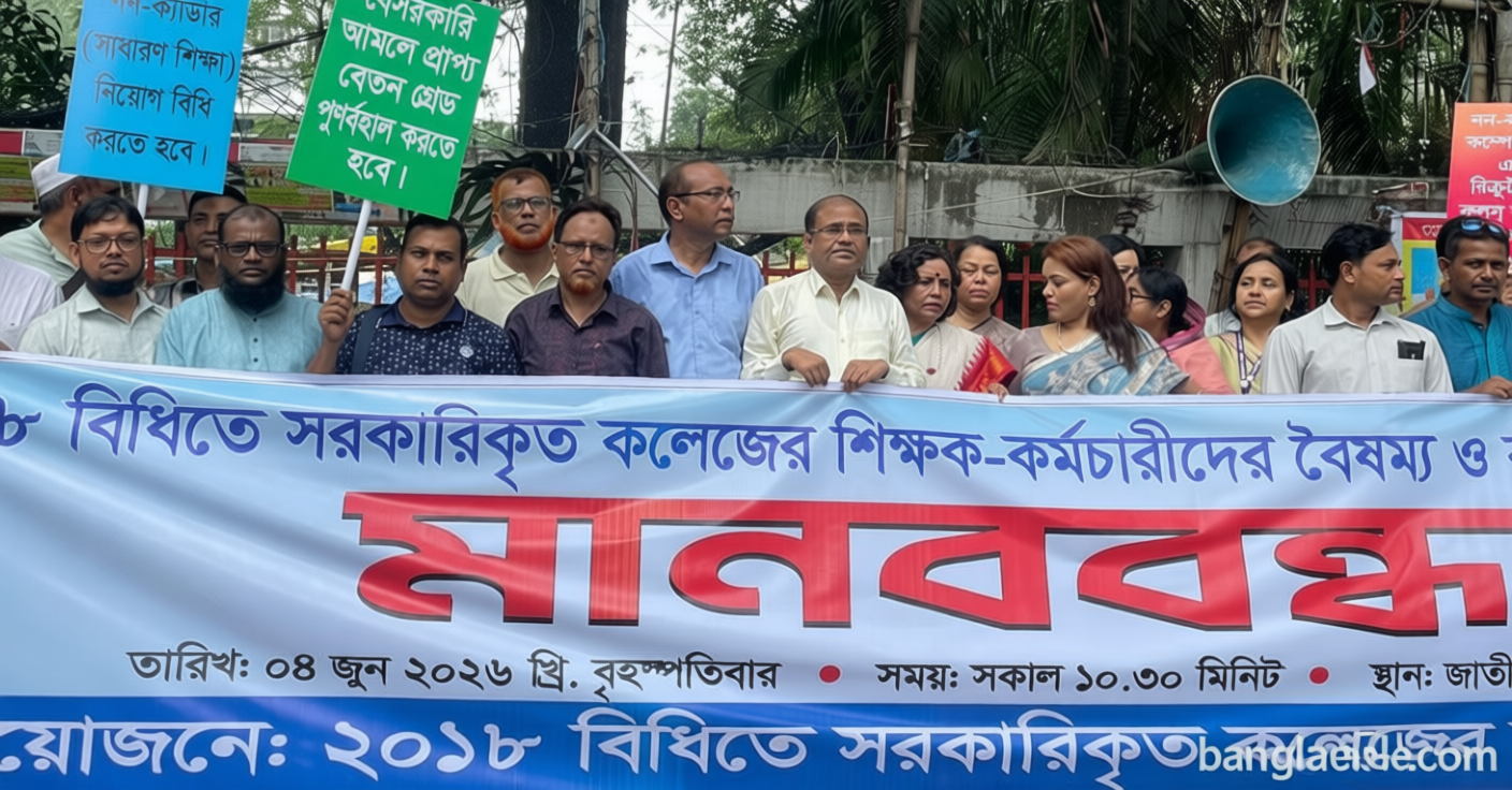 সরকারি কলেজ শিক্ষকদের দেশব্যাপী কর্মসূচি ঘোষণা | সংবাদ