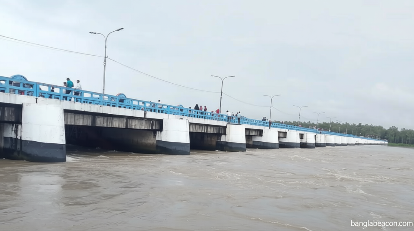 উজানের ঢলে বাড়ছে তিস্তার পানি