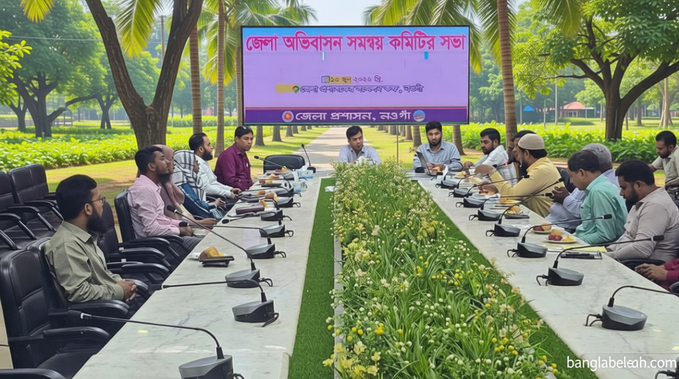 নওগাঁয় জেলা অভিবাসন সমন্বয় কমিটির সভা অনুষ্ঠিত