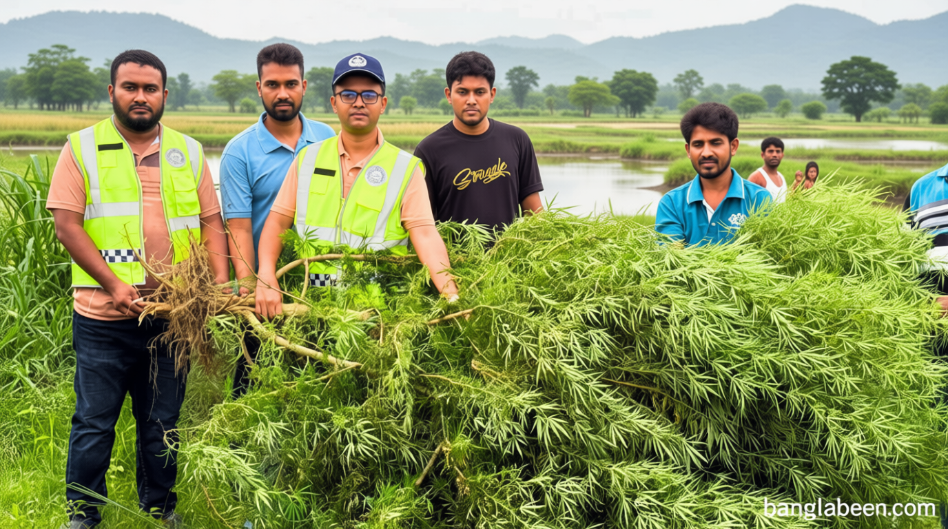 কুড়িগ্রামে মরিচ ক্ষেতে গাঁজার চাষ