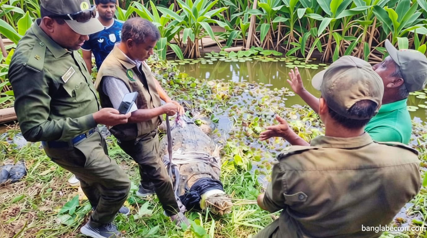 মাজারের কুমির অবিলম্বে ফেরানোর দাবি কর্তৃপক্ষের