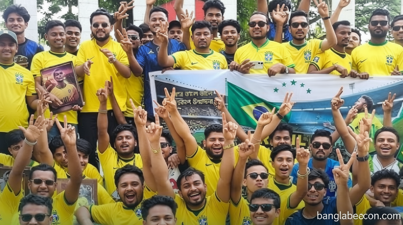 আর্জেন্টিনা-ব্রাজিল সমর্থকদের যৌথ আনন্দ র‌্যালি