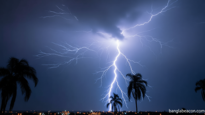 খেলার সময় বজ্রপাতে প্রাণ গেল দুই শিশুর