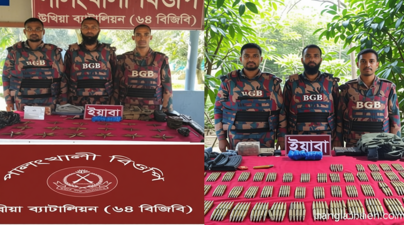 উখিয়া সীমান্তে রাইফেল ও ৫১৫ গুলি জব্দ