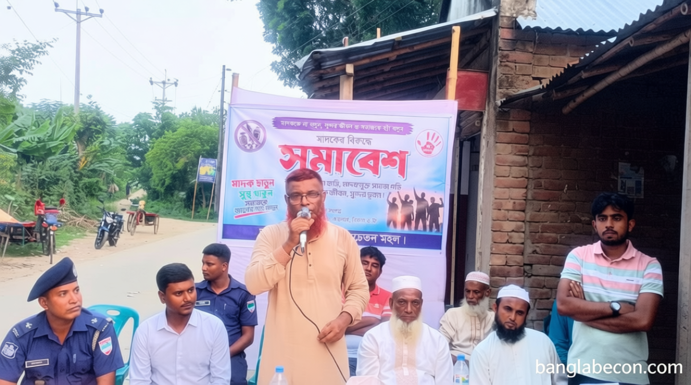 কুমারখালীতে মাদকের বিরুদ্ধে যুব সমাজের শপথ