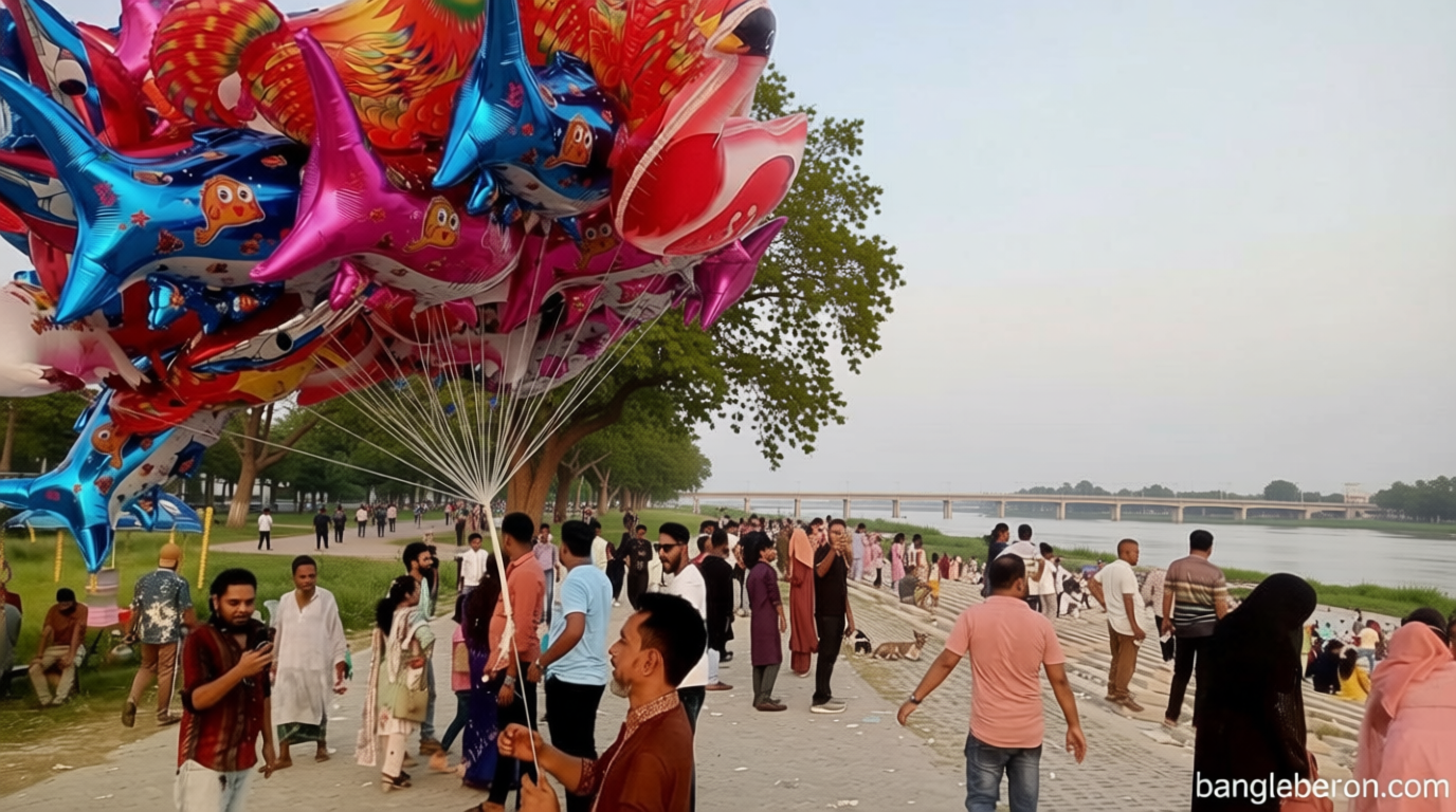 ঈদে পদ্মা সেতু দেখতে পর্যটকদের ভিড়