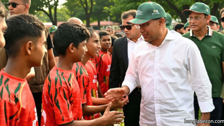 খুদে ফুটবলারদের পায়ের জাদুতে মুগ্ধ প্রধানমন্ত্রী