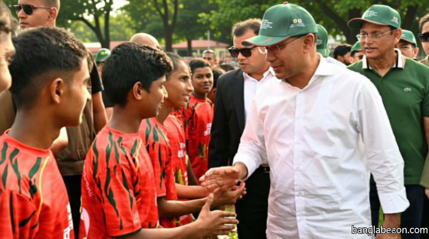 খুদে ফুটবলারদের পায়ের জাদুতে মুগ্ধ প্রধানমন্ত্রী