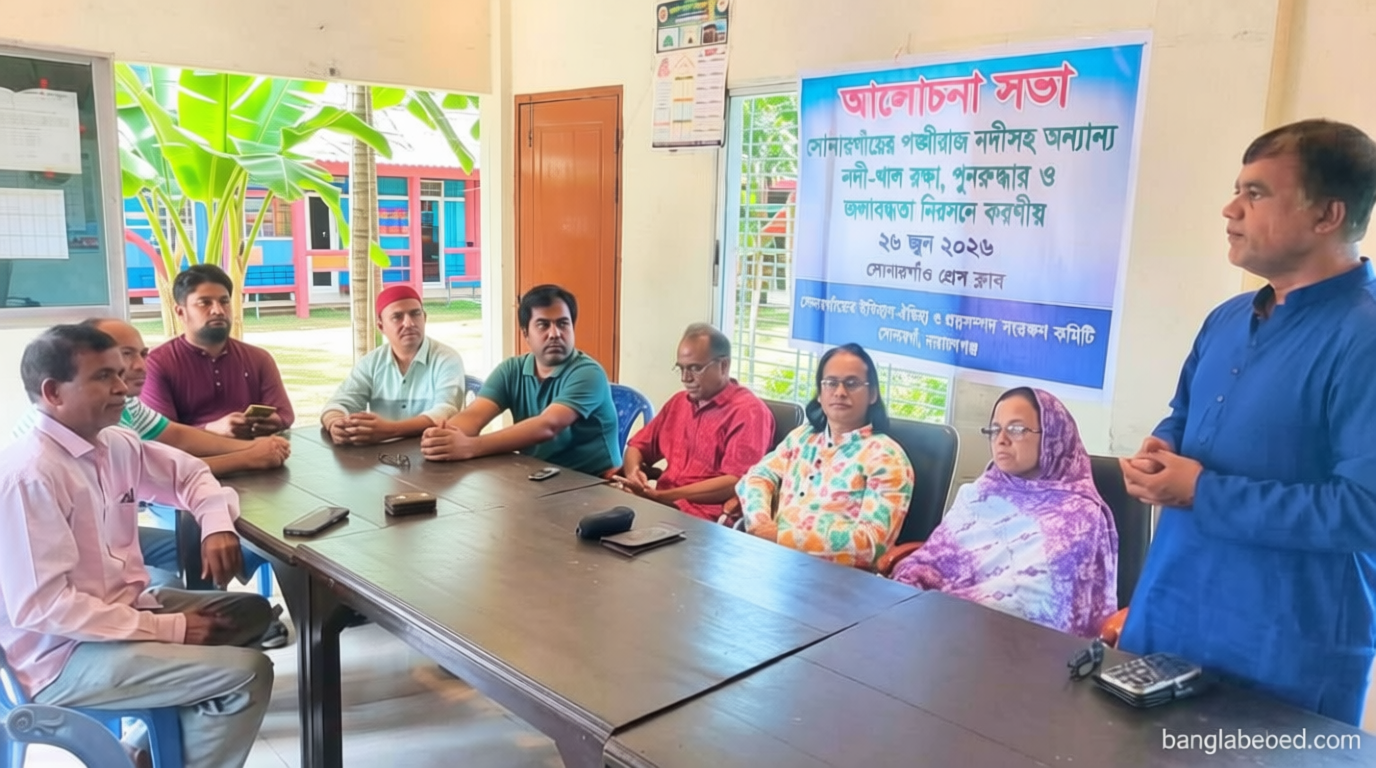 সোনারগাঁর নদী-খাল দখলমুক্ত করার দাবি