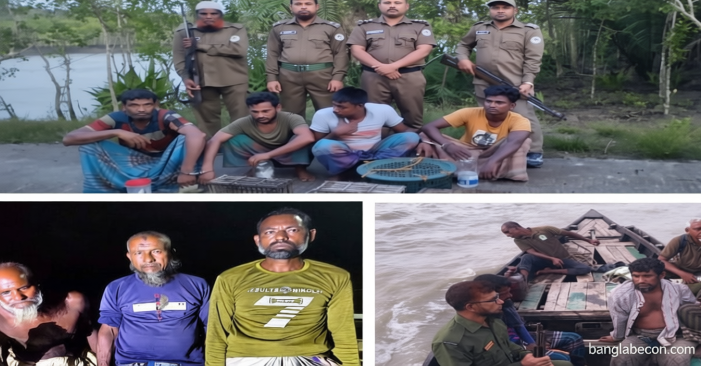 নিষিদ্ধ সময়ে সুন্দরবনে অনুপ্রবেশ, ১০ জেলে আটক | সংবাদ