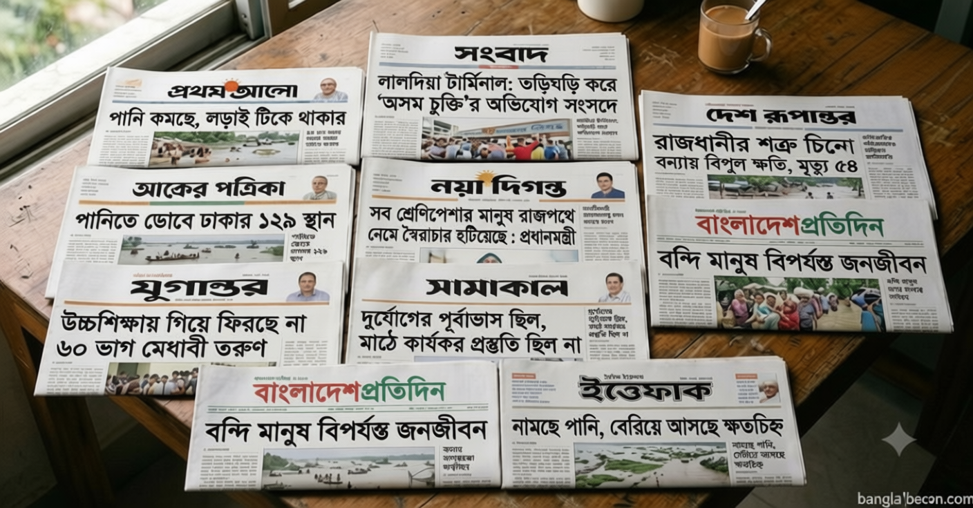 আজকের জাতীয় দৈনিকগুলোর শিরোনাম | সংবাদ