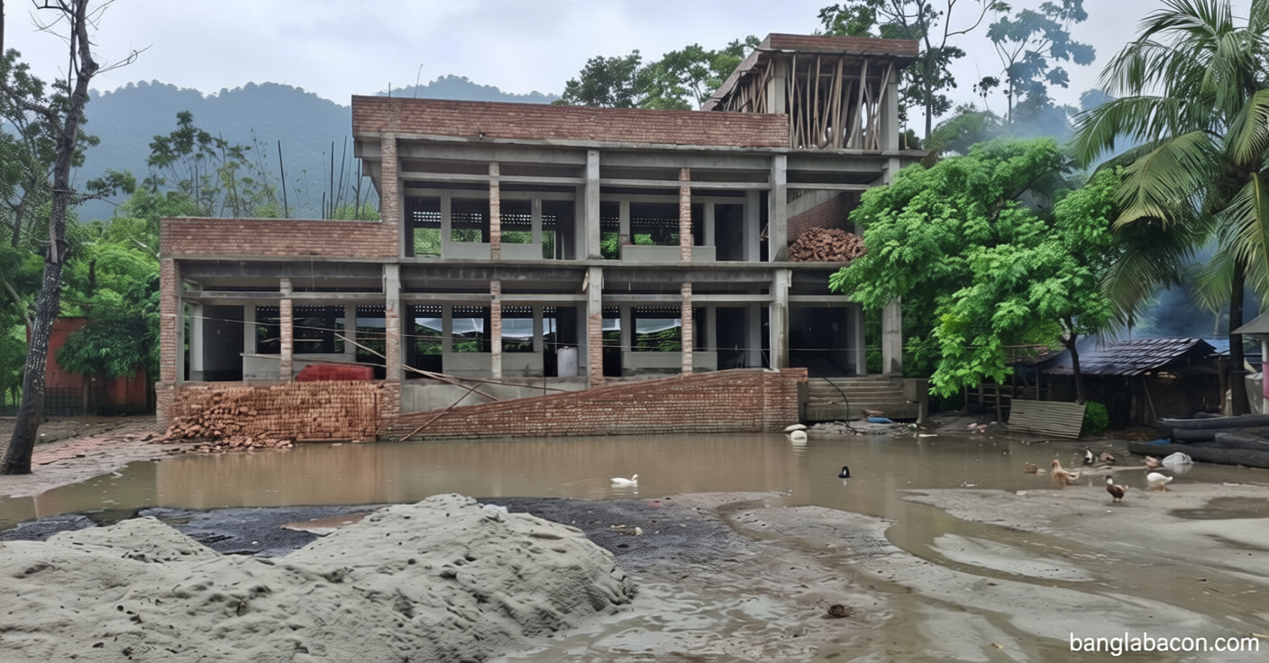 কাজ বাকি রেখেই বিল তুললেন ঠিকাদার! | সংবাদ