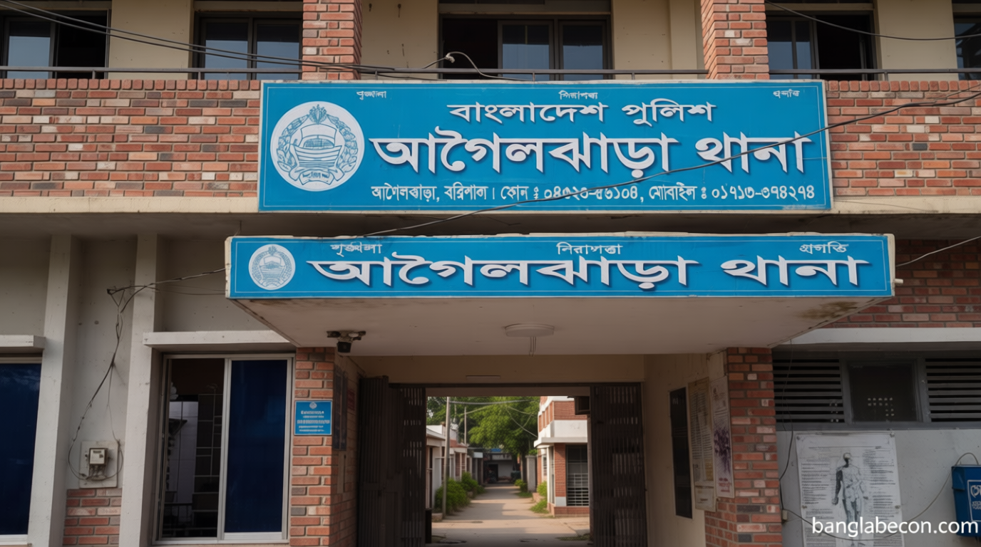 আসামির মৃত্যুর গুজবে আগৈলঝাড়া থানায় হামলা, গ্রেপ্তার ১৮