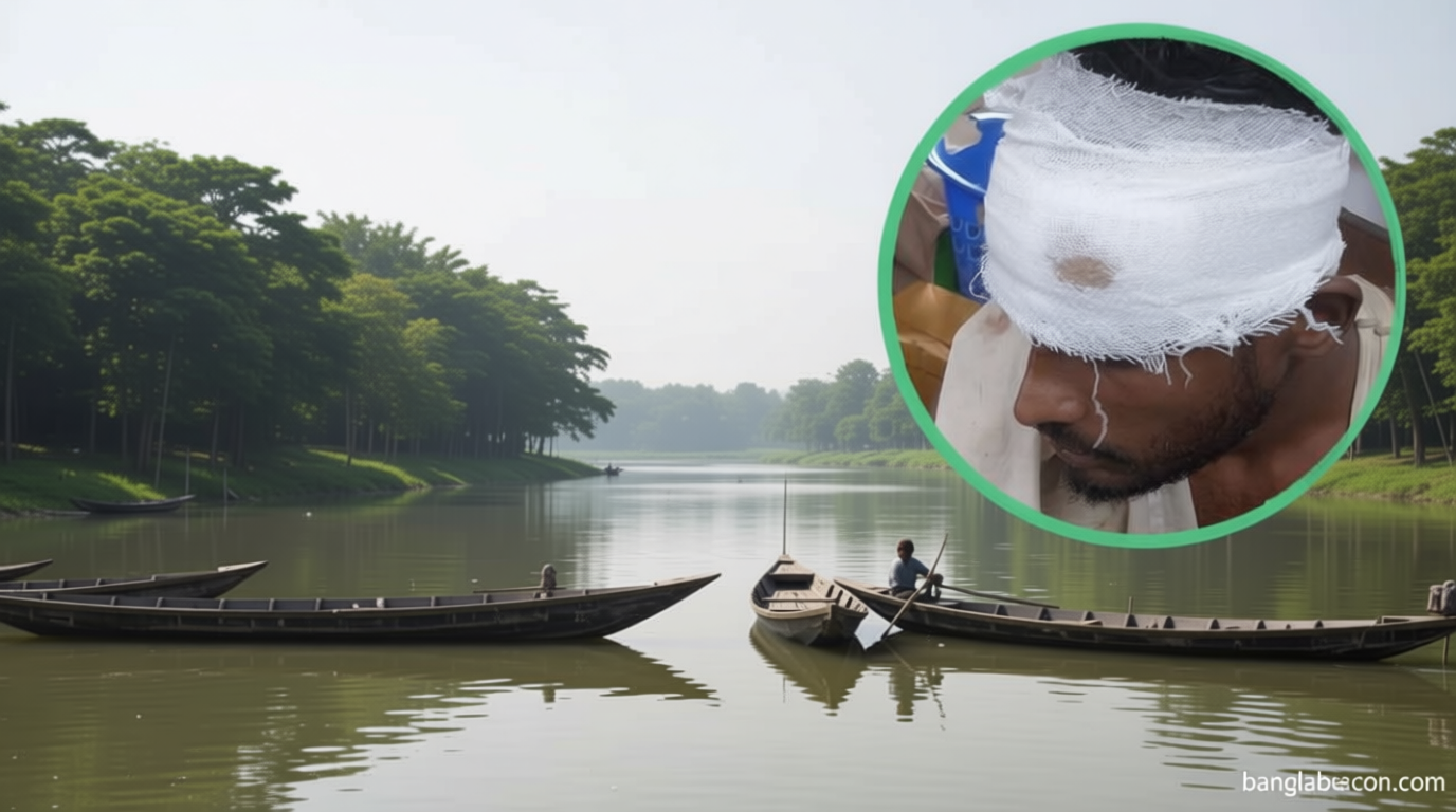 তাহিরপুরে বালু উত্তোলনের ভিডিও করায় যুবককে মারধর