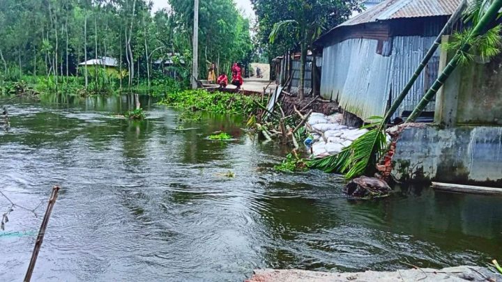 জলাবদ্ধতা নিরসনে রাস্তা কাটলেন গ্রামবাসী | সংবাদ