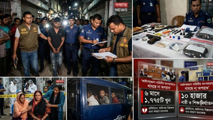 আইনশৃঙ্খলা রক্ষাকারী বাহিনীর তৎপরতায়ও থামছে না অপরাধ | সংবাদ