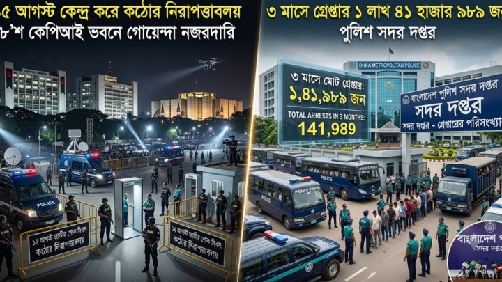 ১৫ আগস্ট কেন্দ্র করে কঠোর নিরাপত্তাবলয়: ৮’শ কেপিআই ভবনে গোয়েন্দা নজরদারি | সংবাদ