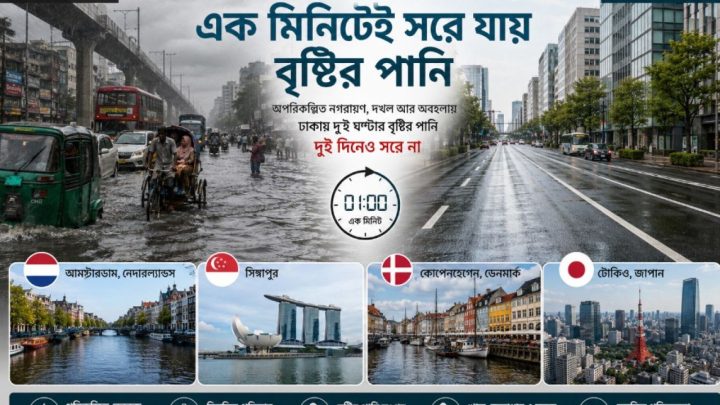 বিশ্বের যেসব শহরে এক মিনিটেই সরে যায় বৃষ্টির পানি