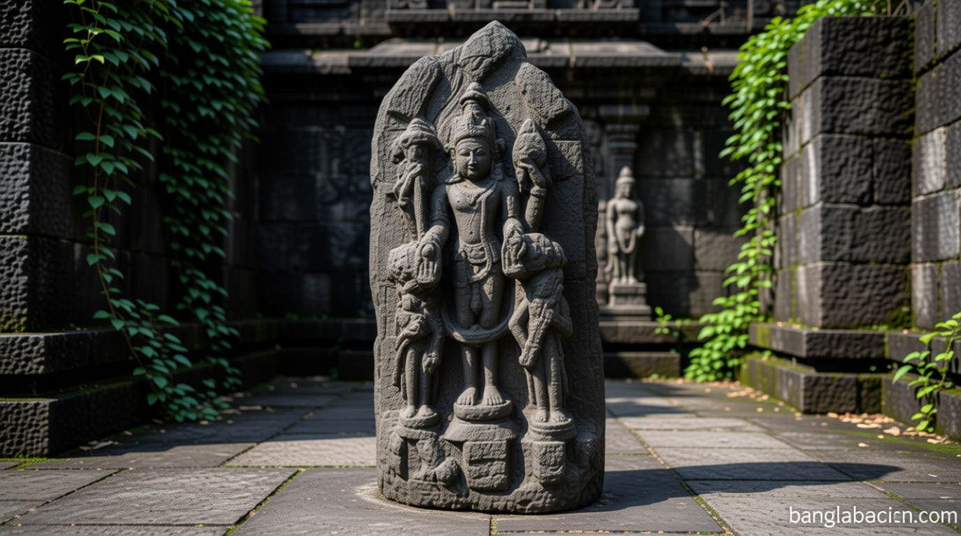 নওগাঁয় ৯ কেজির কষ্টিপাথরের মূর্তি উদ্ধার
