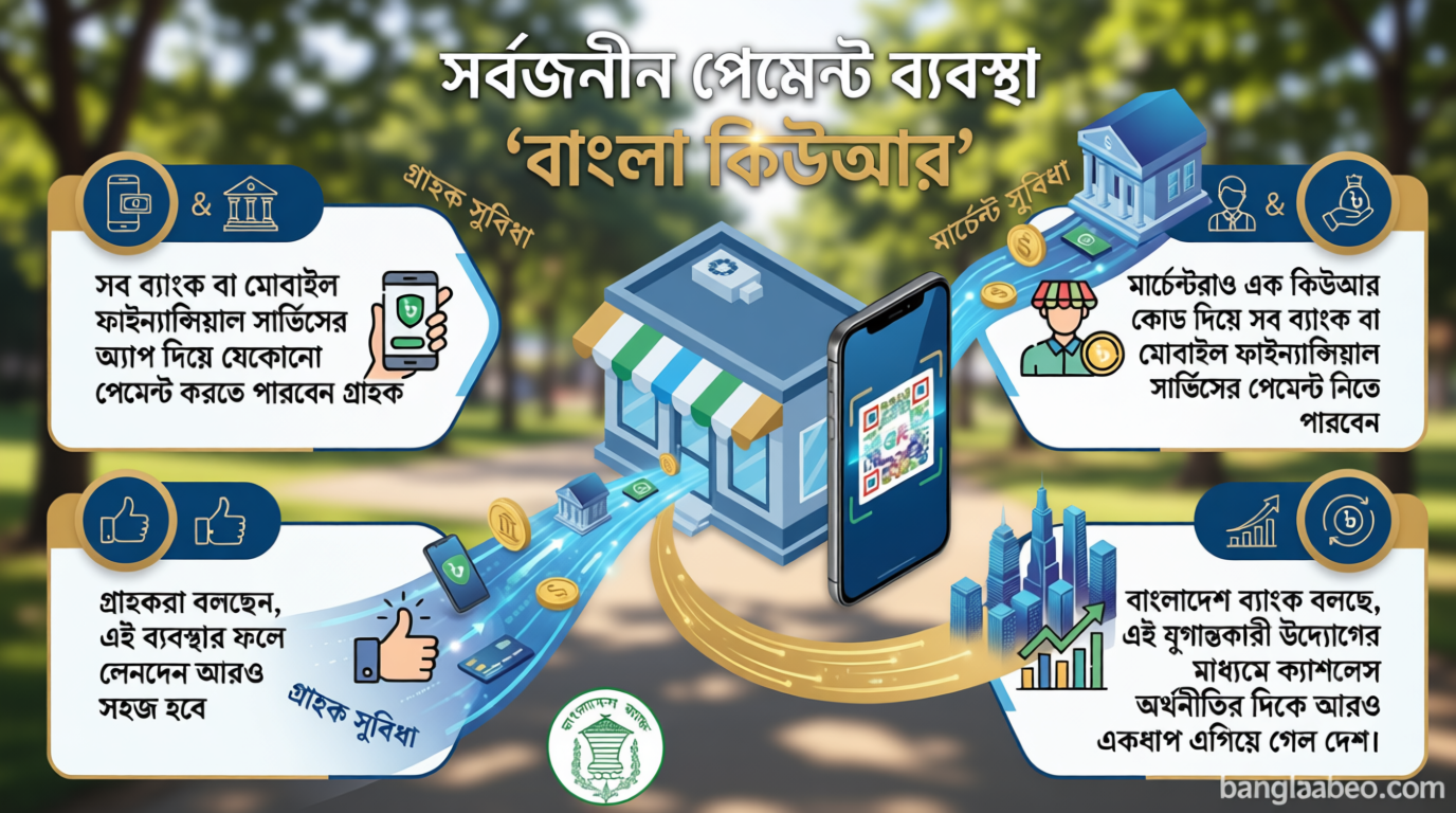 ক্যাশলেস লেনদেনের নতুন দিগন্ত ‘বাংলা কিউআর’