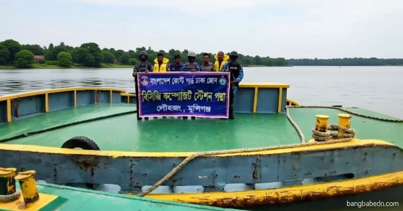 পদ্মায় বালু চুরি ঠেকাতে কোস্ট গার্ডের অভিযান | সংবাদ