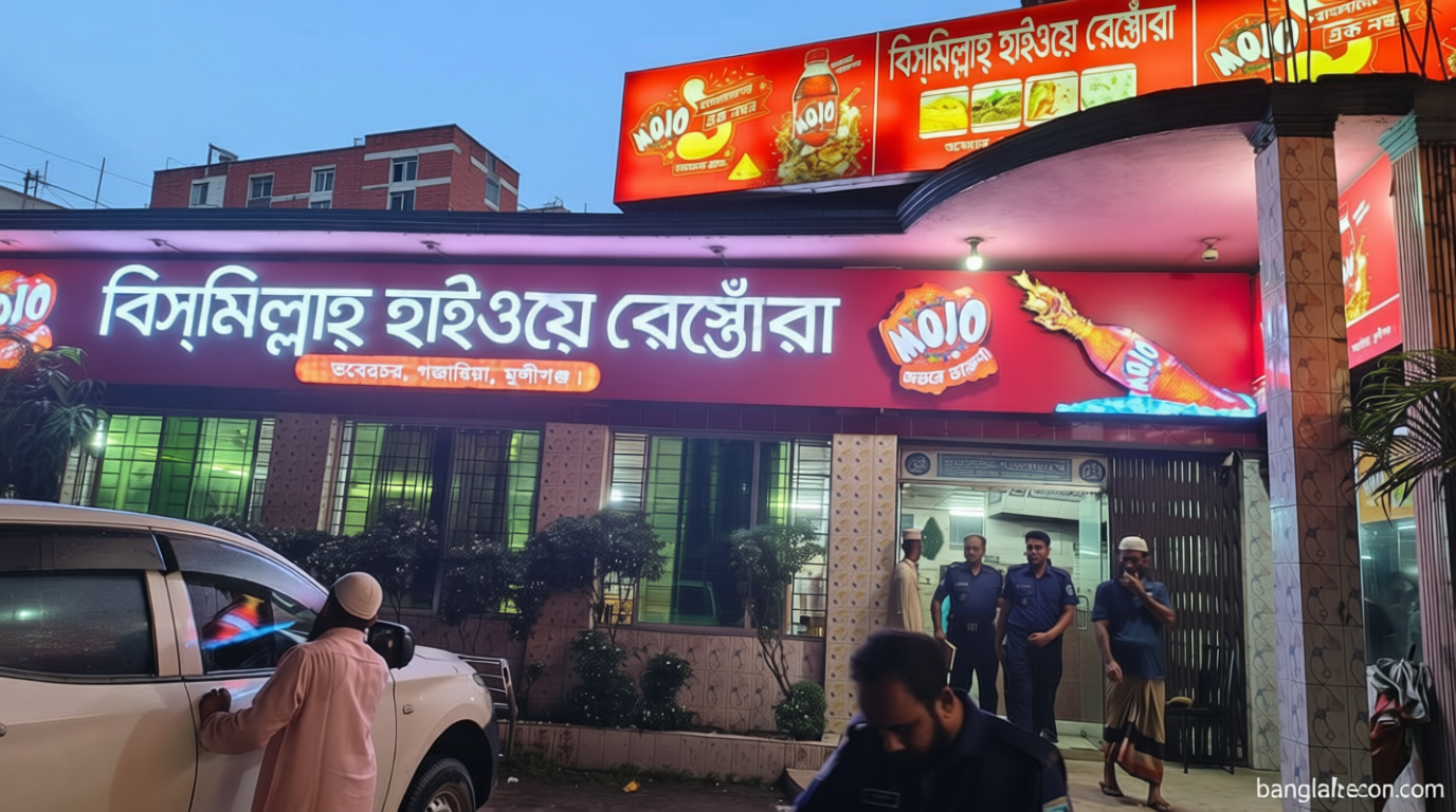 গজারিয়ায় হাইওয়ে রেস্তোরাঁ চলে অবৈধ গ্যাসে, বিচ্ছিন্ন করলো তিতাস