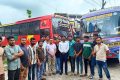 মতলবে সড়ক দুর্ঘটনার প্রতিবাদে ৩ পরিবহনের বাস চলাচল বন্ধ